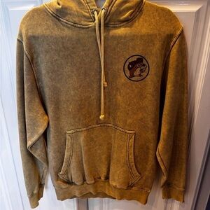 Men's Tan Hoodie with Bear Emblem